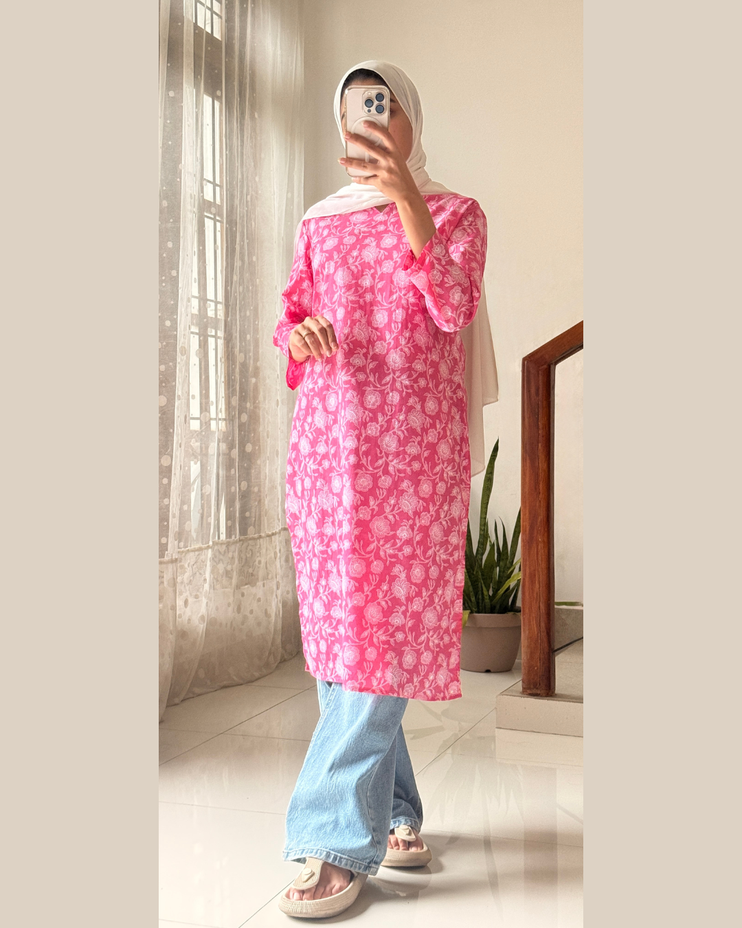 Gulabi Queen" π Hot Pink Printed Kurti Top for Daily Wear