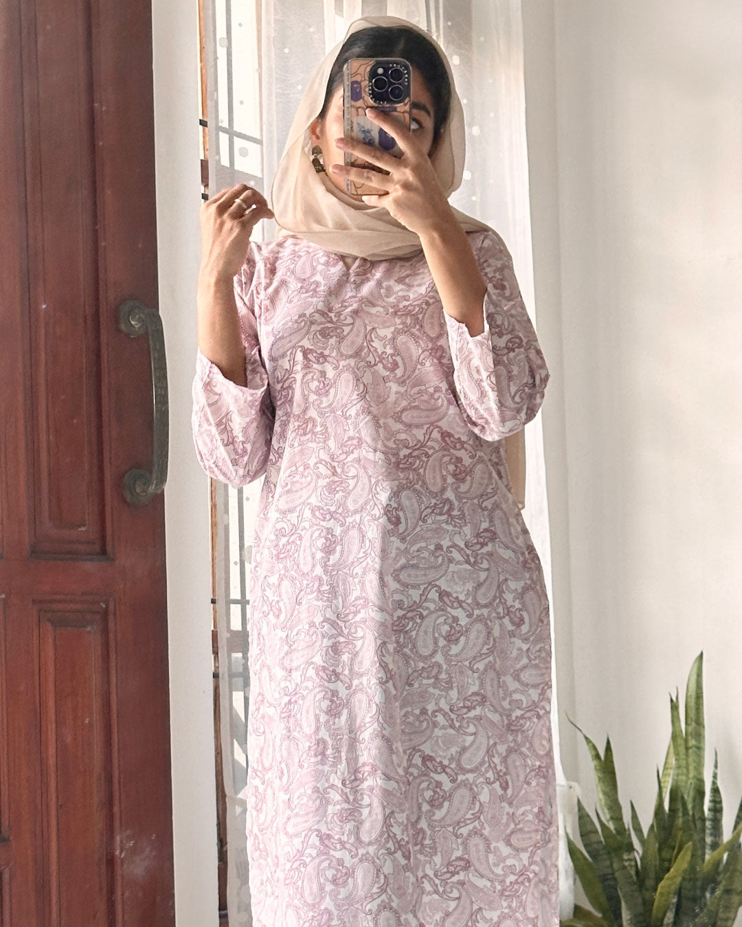 Pastel Elegance – Light Purple and Pink Long Kurti