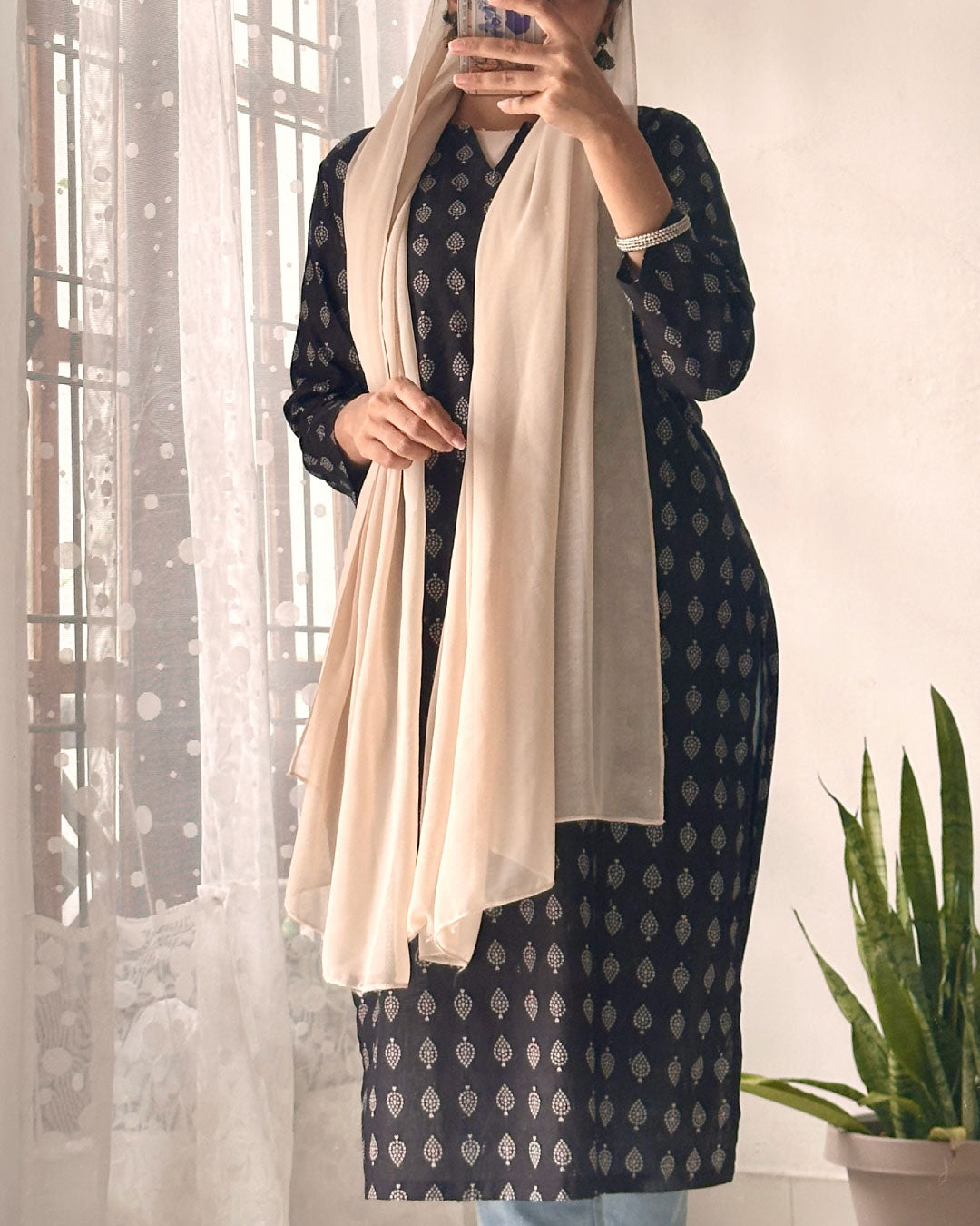 Eternal Elegance – Black Long Kurti