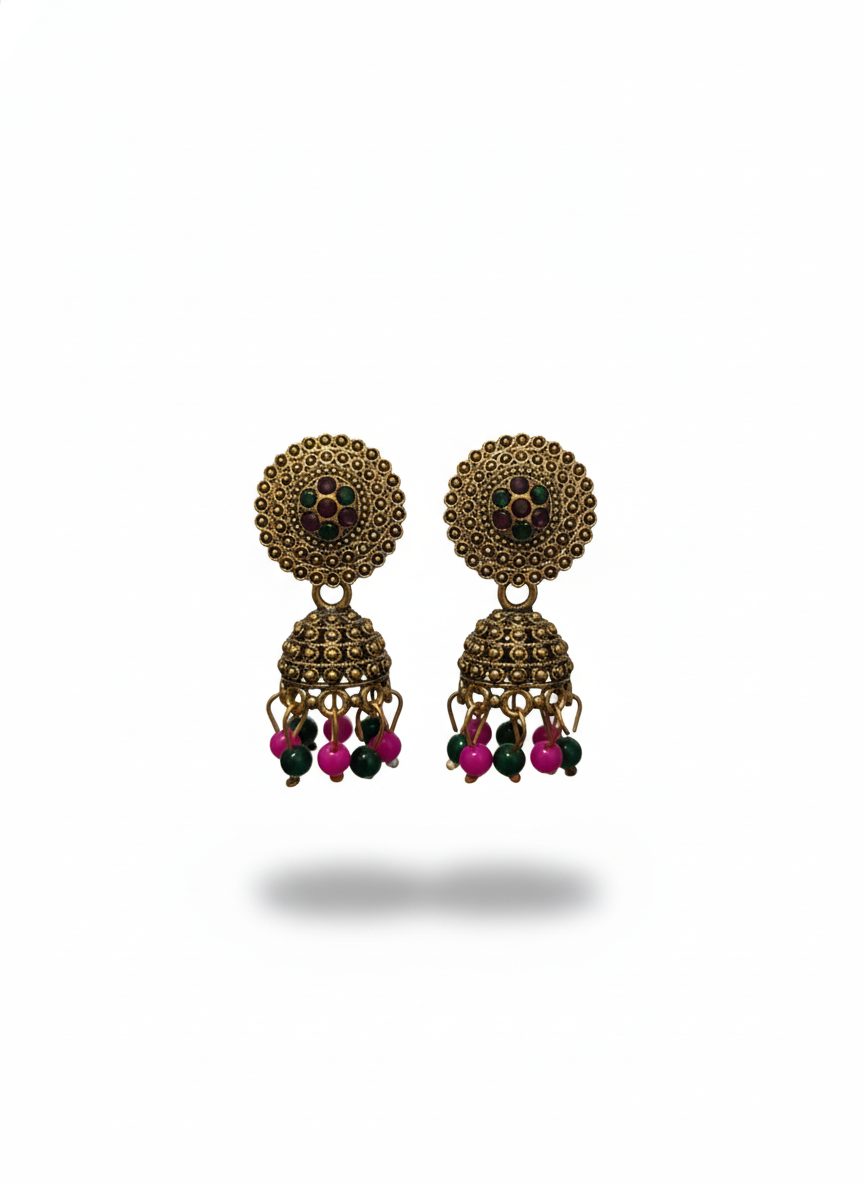 Boho Bloom & Berry Jhumkis