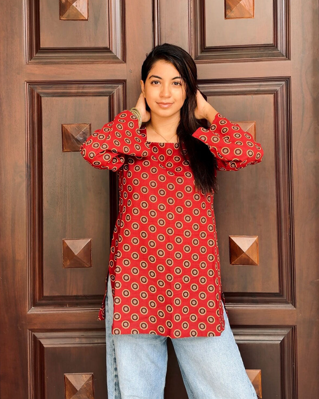 Zariya Noor Print 30 inches Short Kurti