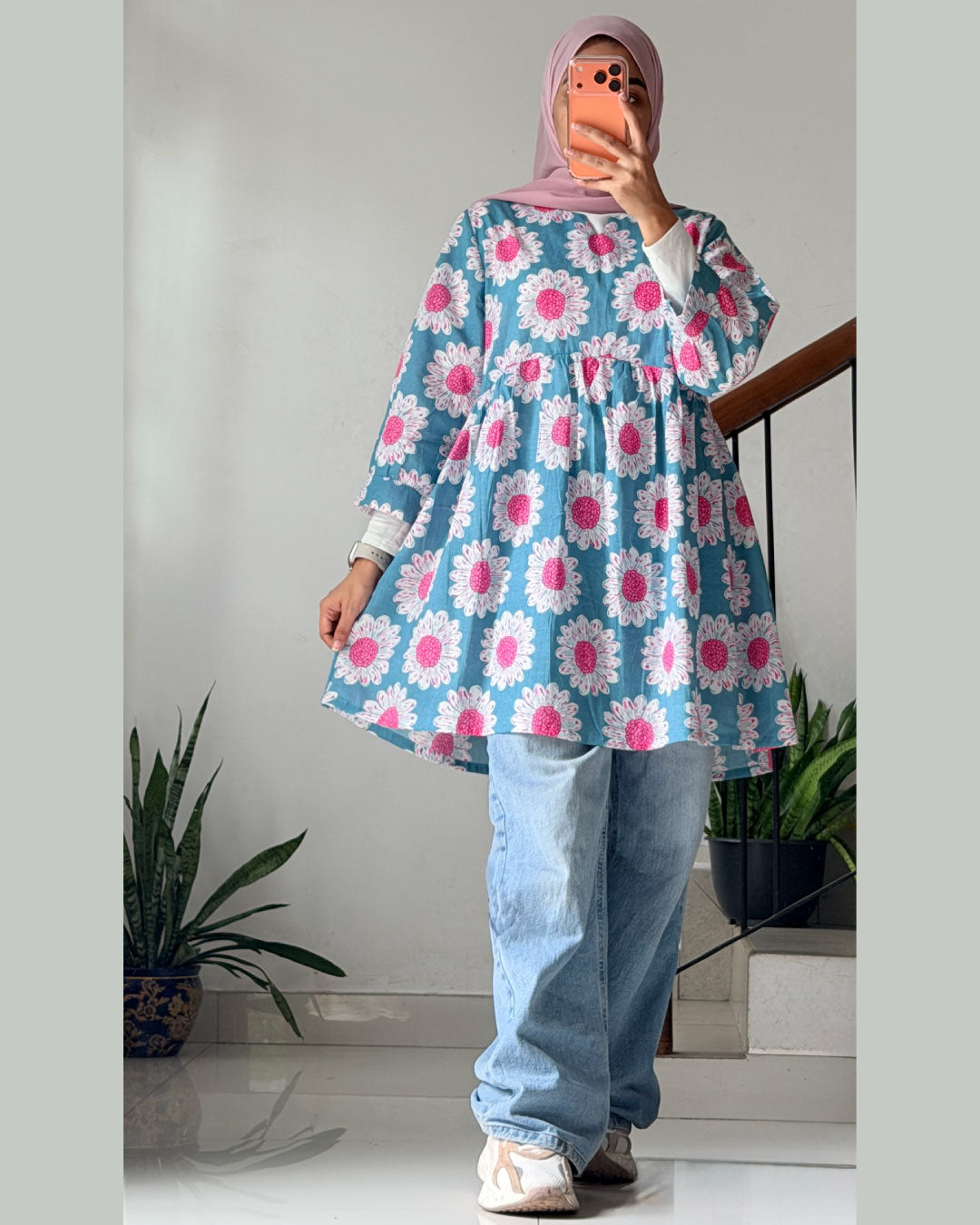 Neelkamal Peplum Kurti – Cool Sky Blue