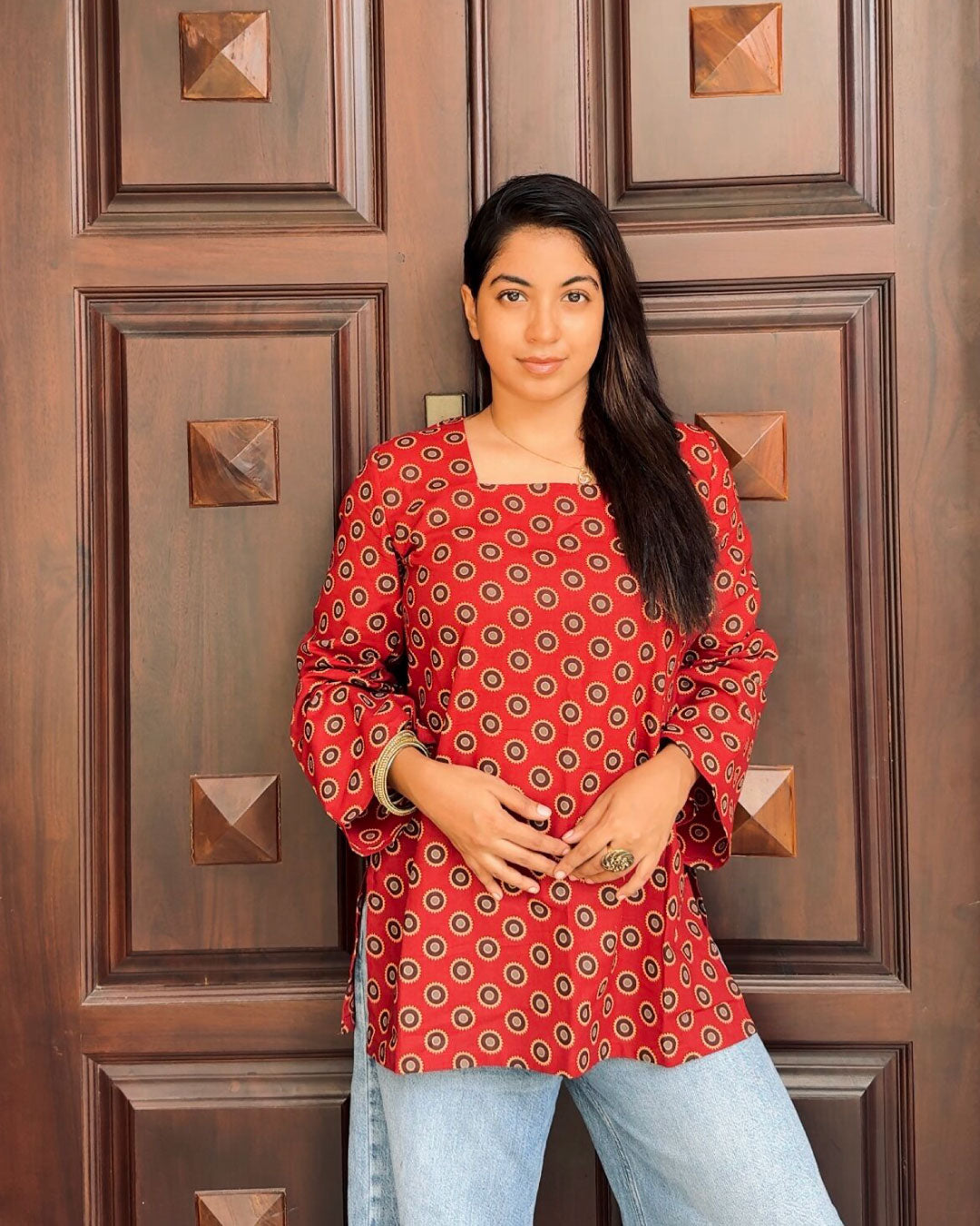 Zariya Noor Print 30 inches Short Kurti