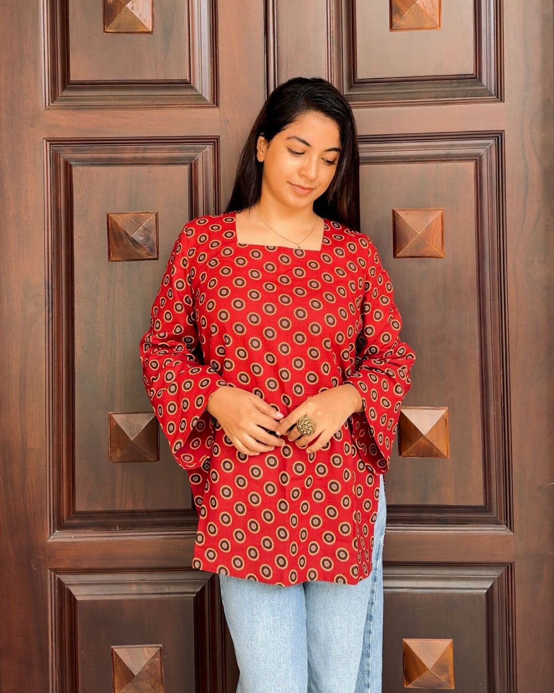 Zariya Noor Print 30 inches Short Kurti
