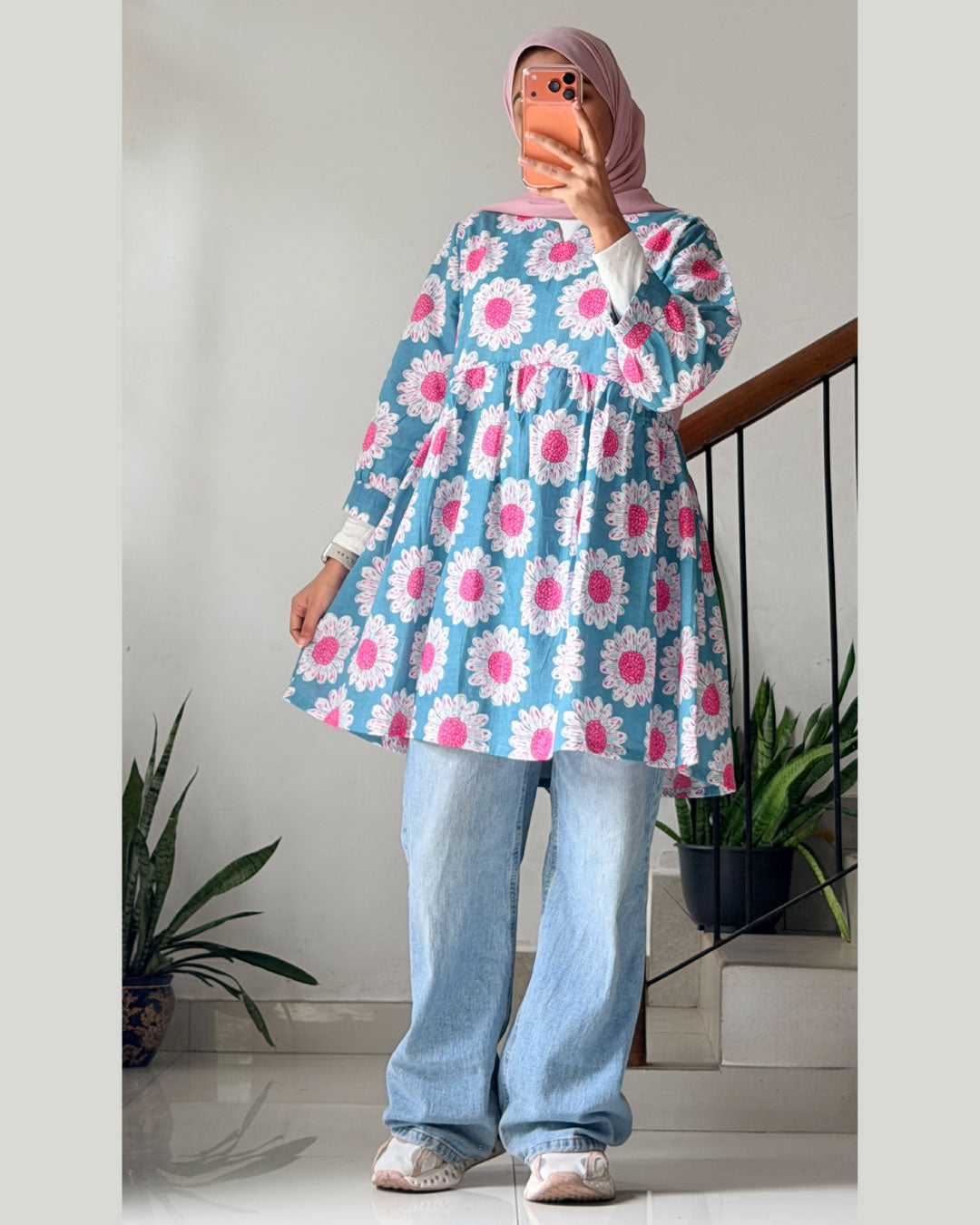 Neelkamal Peplum Kurti – Cool Sky Blue