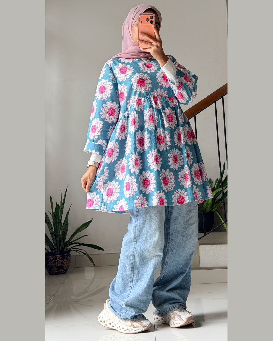 Neelkamal Peplum Kurti – Cool Sky Blue